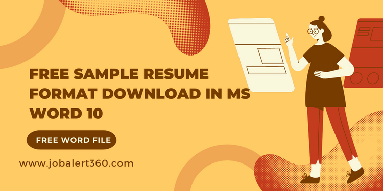 Free Sample Resume Format Download in MS Word