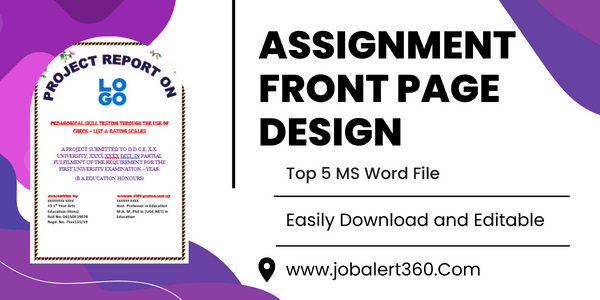 Assignment front page Design