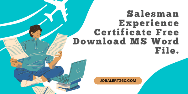 Salesman Experience Certificate
