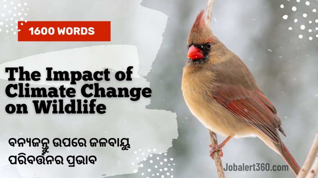 The Impact of Climate Change on Wildlife in Odia