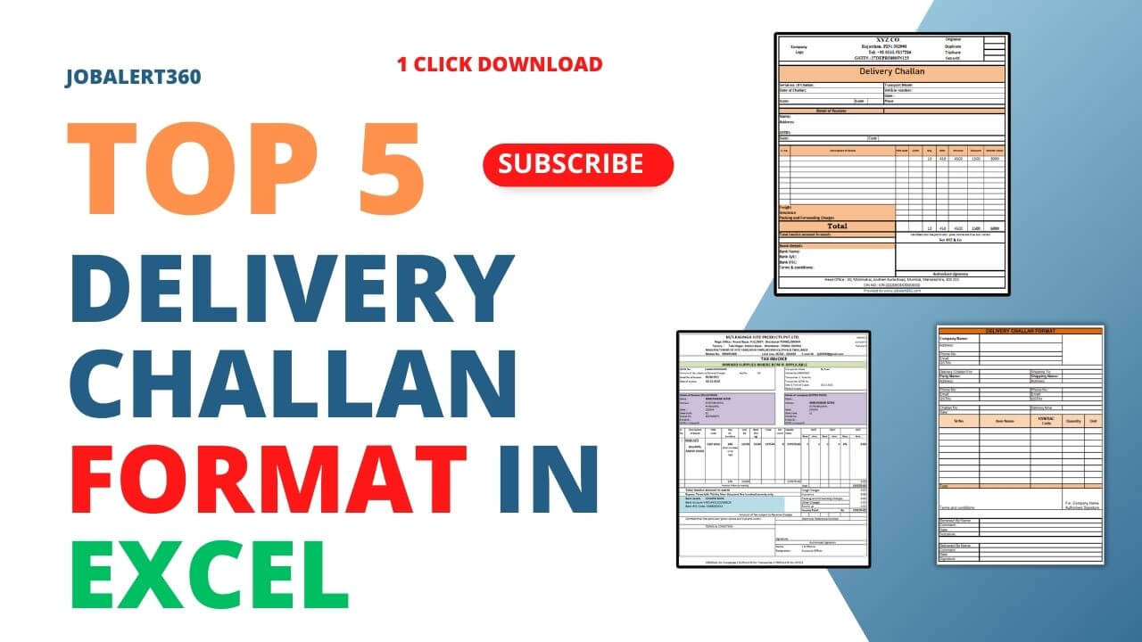 Delivery Challan Format in Excel