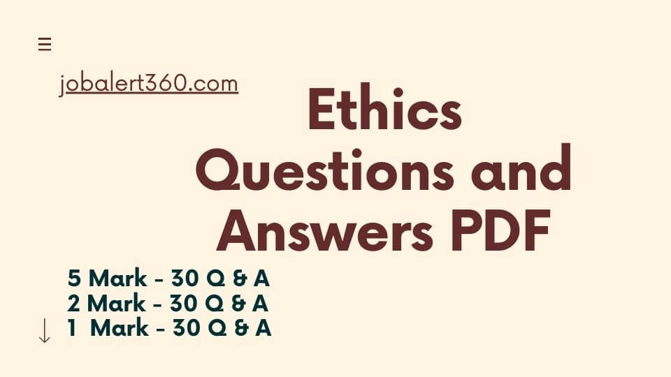Ethics Questions and Answers PDF