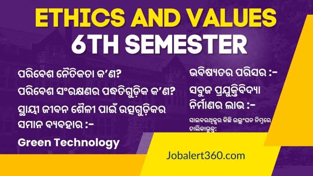 Ethics and Values 6th Semester