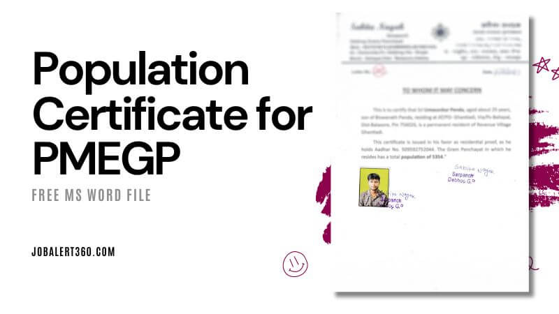 Population Certificate for PMEGP